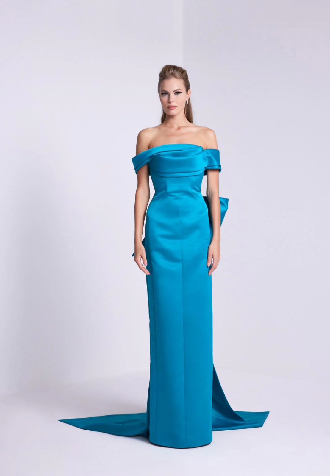 NOUR FATHALLAH BLUE DRESS