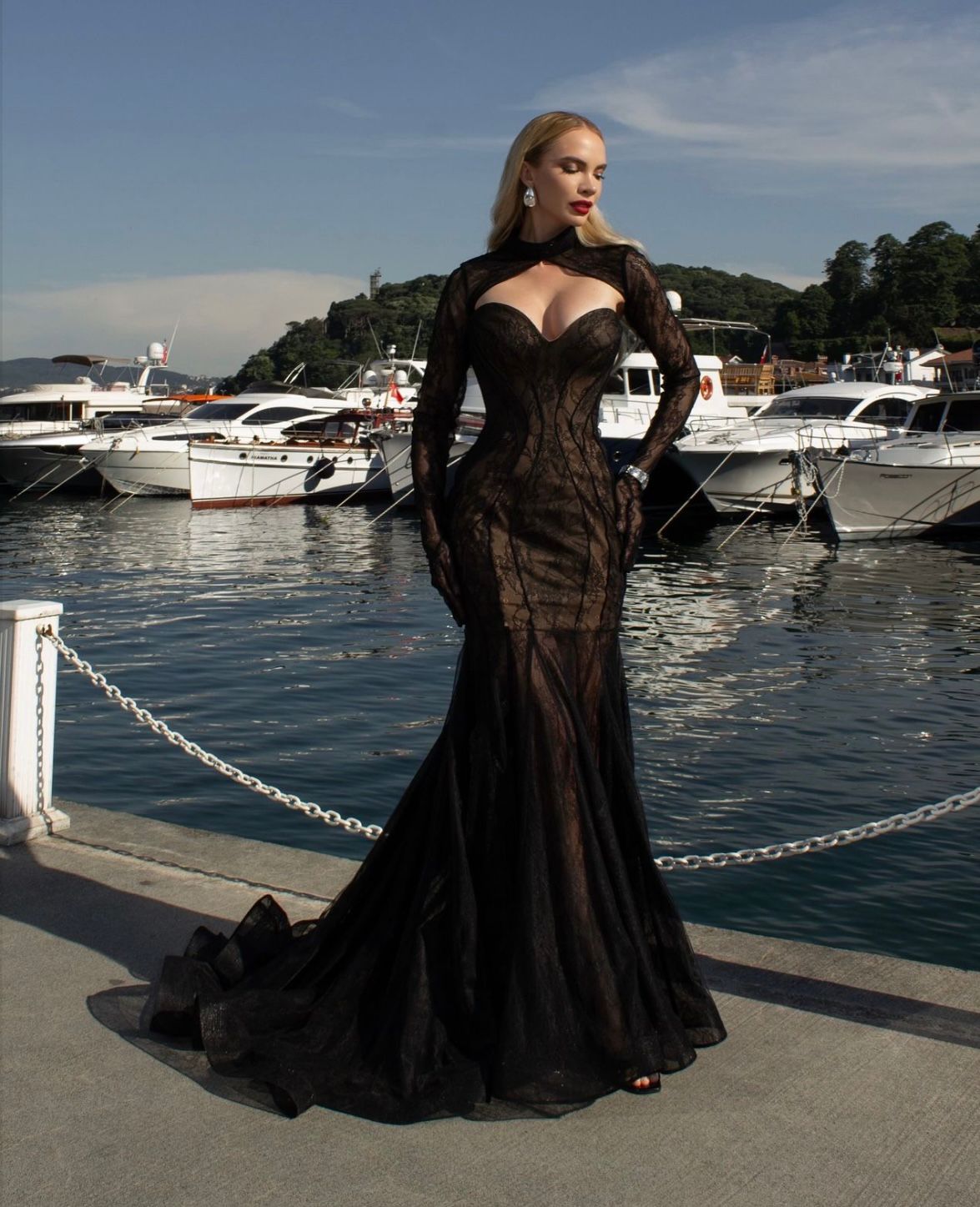 NOUR FATHALLAH BLACK DRESS
