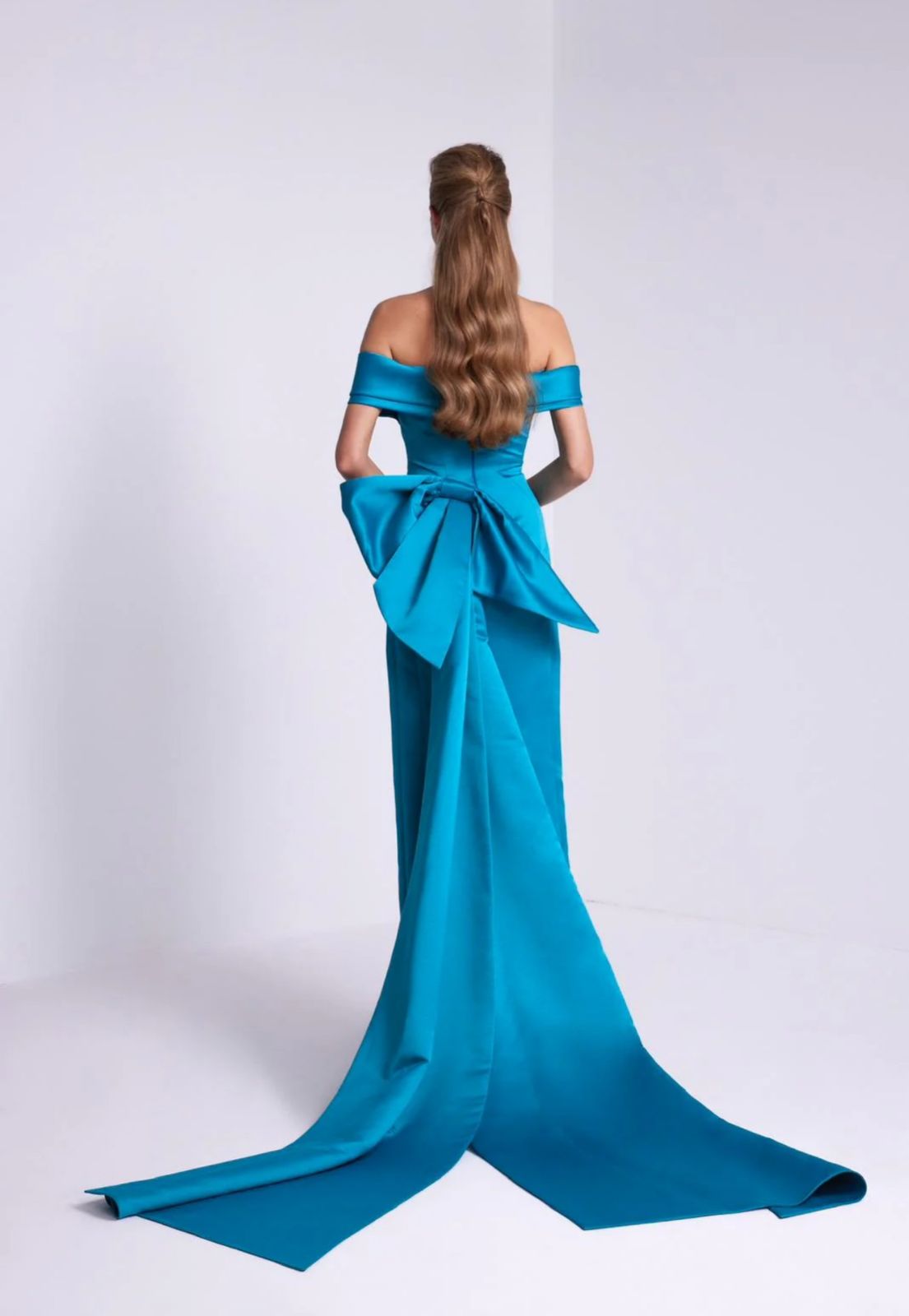 NOUR FATHALLAH BLUE DRESS