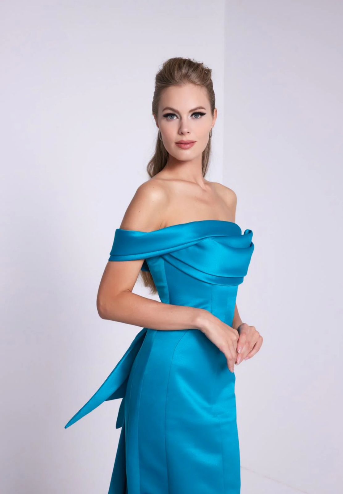 NOUR FATHALLAH BLUE DRESS