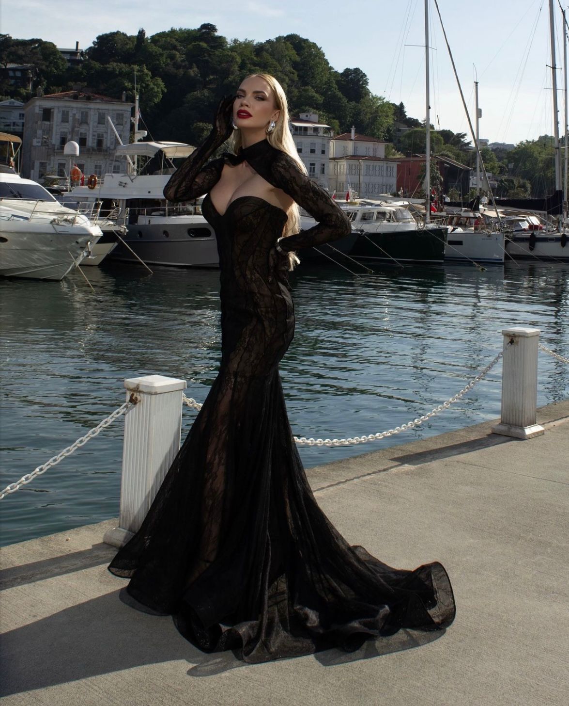 NOUR FATHALLAH BLACK DRESS